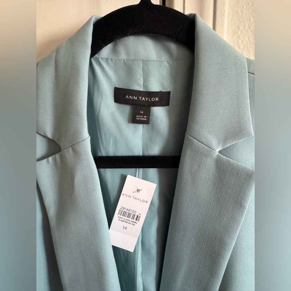 NWT Ann Taylor Sky Blue Coat | Size 14 - Picture 4 of 5